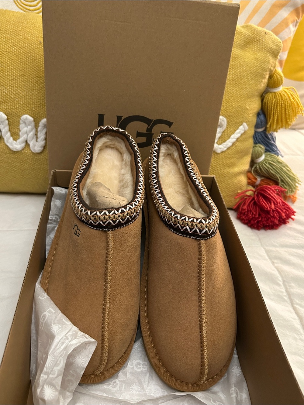 UGG Chestnut Suede Cozy Slip-On Mules NIB. Size 41 ($149 on Ugg website) NIB - Picture 13 of 14